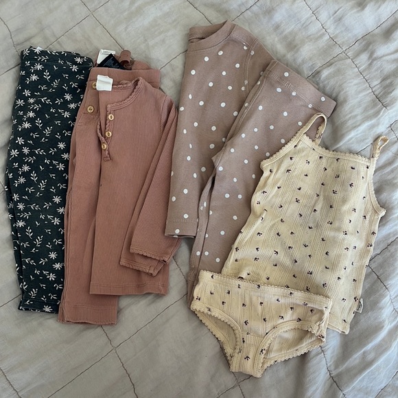 H&M Other - H&M + Easy Peasy + Konges Slojd | polka dot + ribbed pajama set